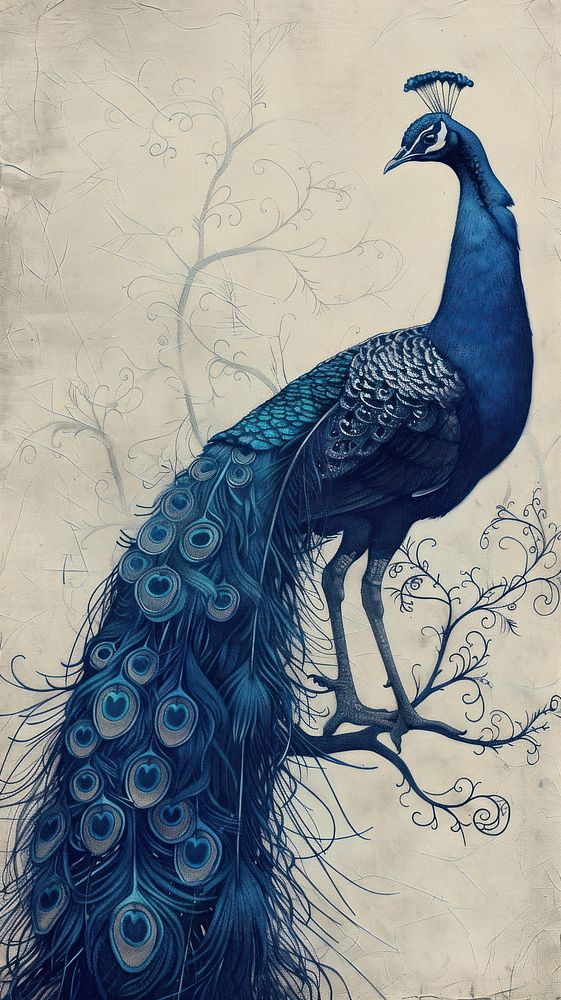 Wallpaper Peacock peacock drawing animal.