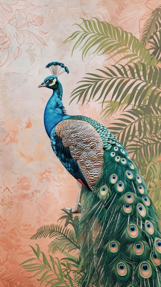 Wallpaper Peacock peacock animal bird.