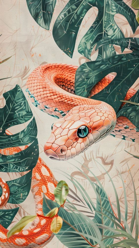 Wallpaper Snake snake backgrounds reptile. | Premium Photo Illustration ...