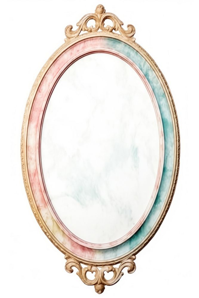 Vintage frame marble jewelry mirror locket.