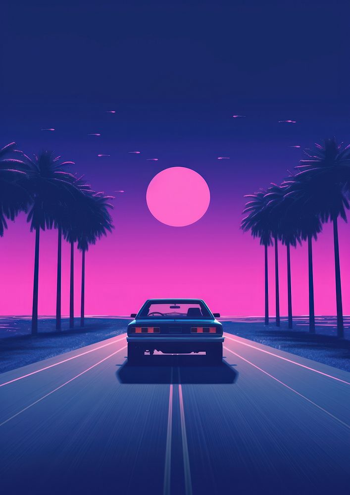 Car purple horizon vehicle.