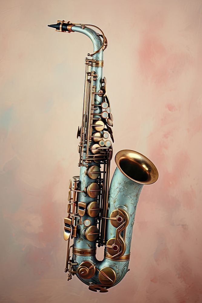 Close up on pale saxophone saxophonist performance euphonium.