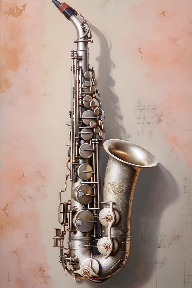 Close up on pale saxophone saxophonist euphonium guitar.