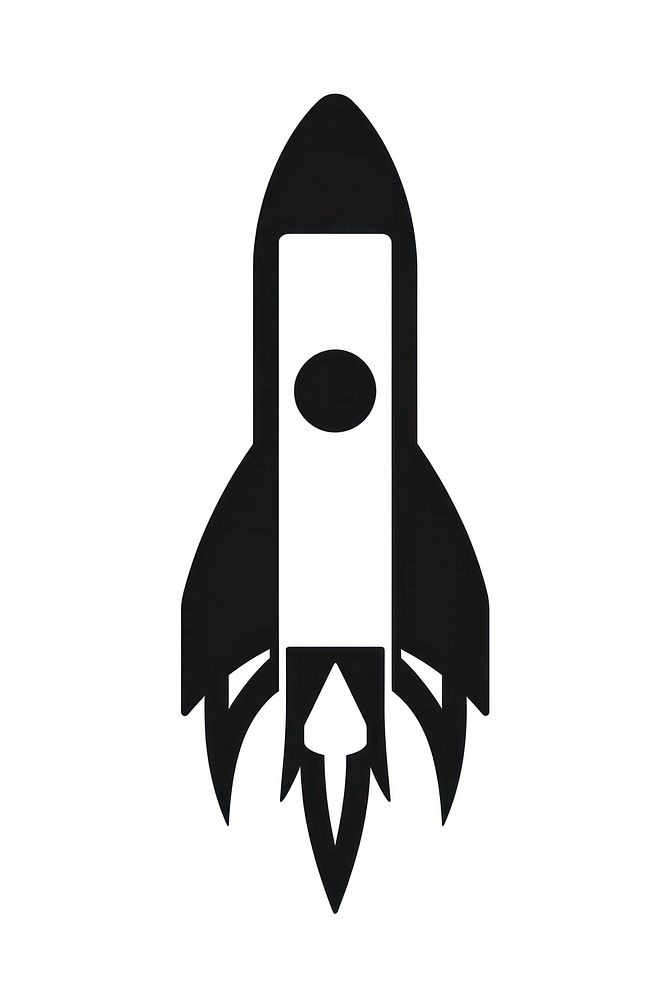Rocket silhouette clip art rocket symbol logo.