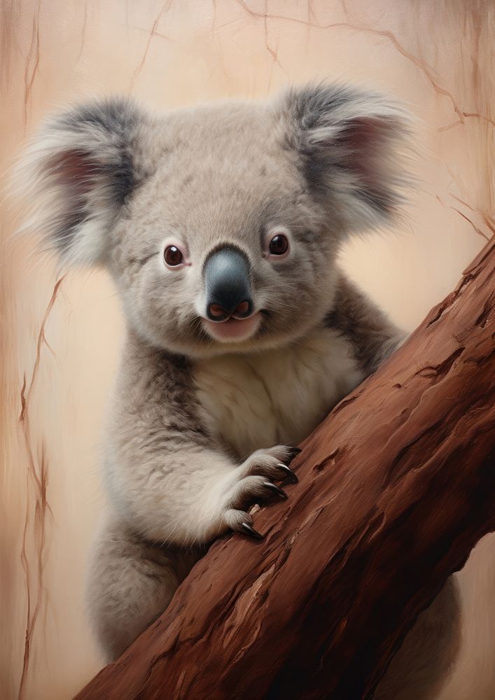 Close up on pale a koala wildlife mammal animal.