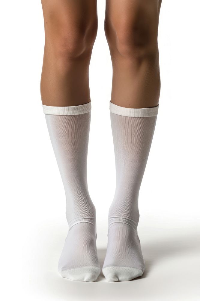 Ped plain white sock pantyhose footwear portrait.