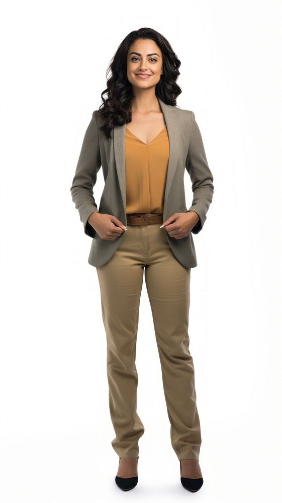 Business woman standing portrait apparel.