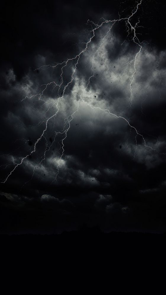 Dark sky background thunderstorm lightning outdoors.
