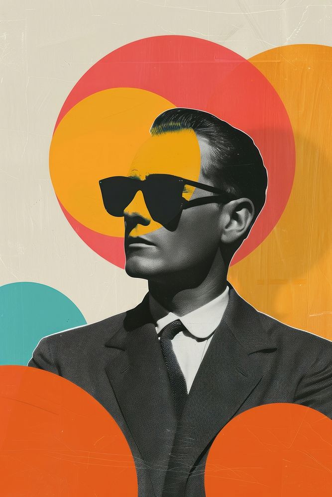 A man with a social media art sunglasses painting.