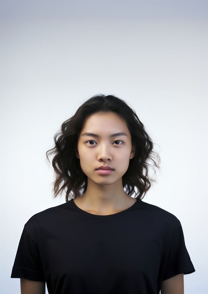 Asian woman portrait adult white.
