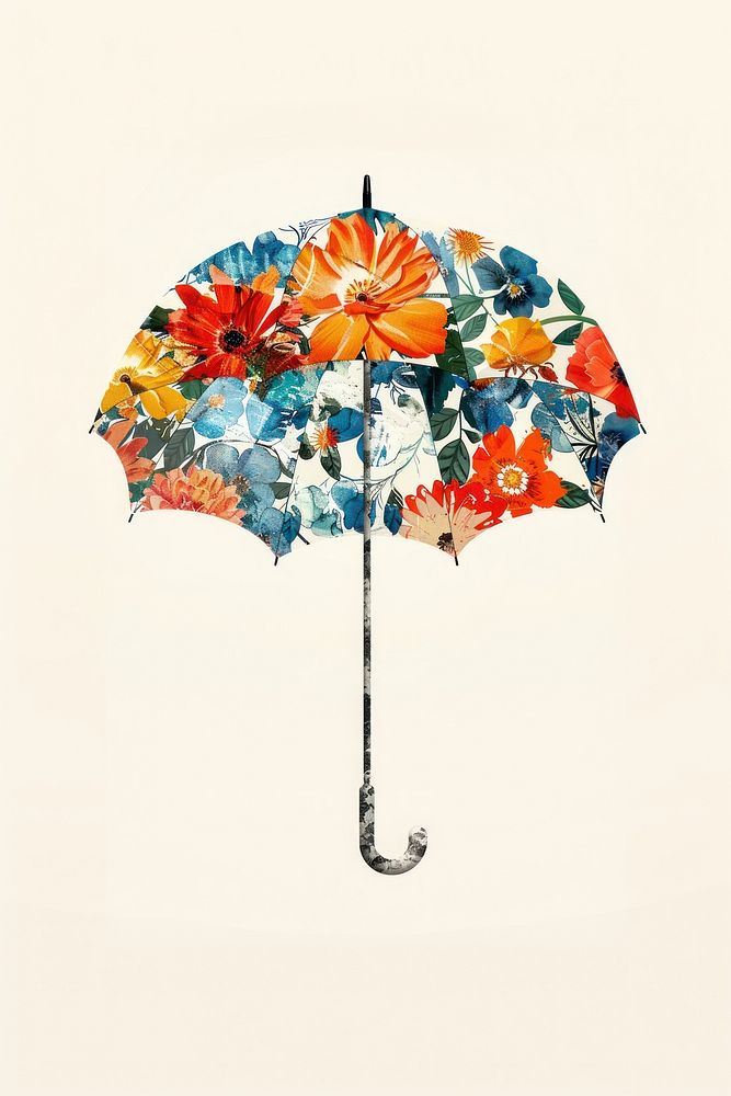 Flower Collage Umbrella umbrella canopy.