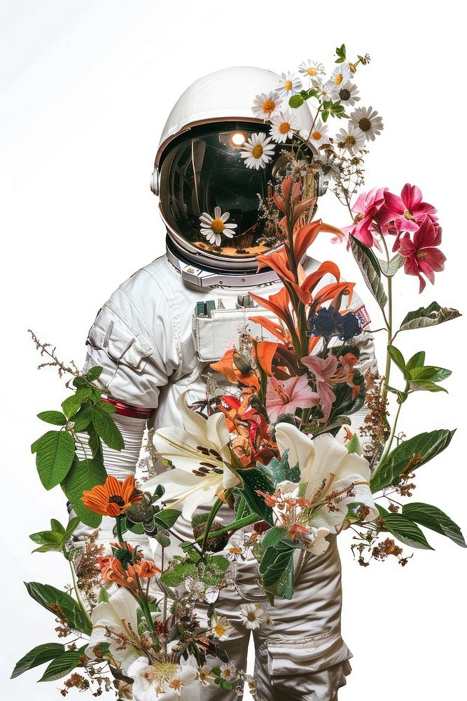 Flower Collage Astronaut astronaut flower asteraceae.