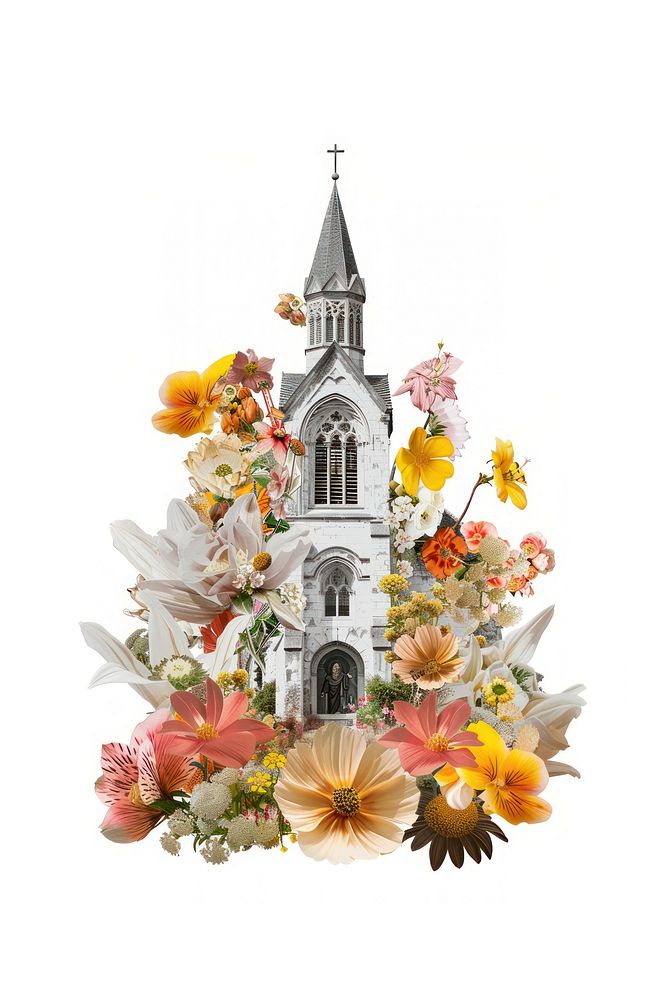 Flower Collage Church pattern flower church.