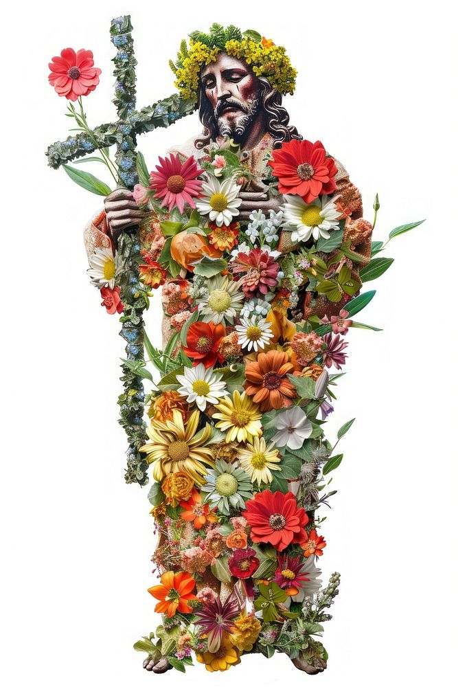 Flower Collage Jesus pattern flower accessories.