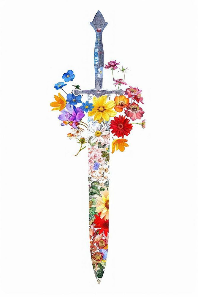 Flower Collage Sword pattern flower | Premium Photo Illustration - rawpixel