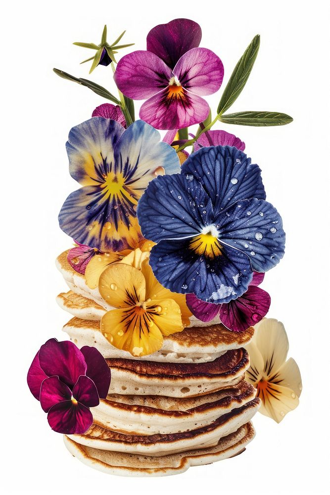 Flower Collage Pancakes pancake flower blossom.