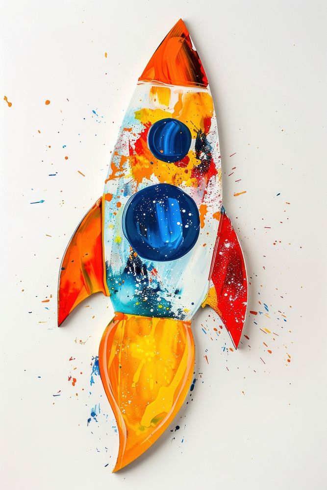 Acrylic pouring Rocket recreation outdoors surfing.