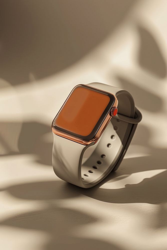 Gray smartwatch Mockup accessories wristwatch accessory.