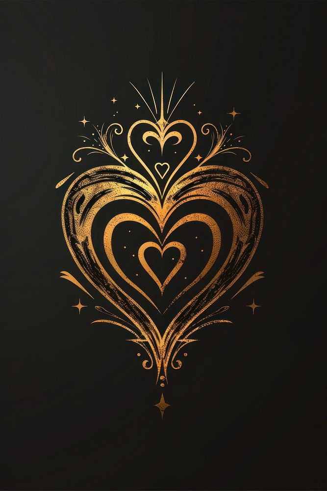 Surreal aesthetic heart logo symbol person tattoo.