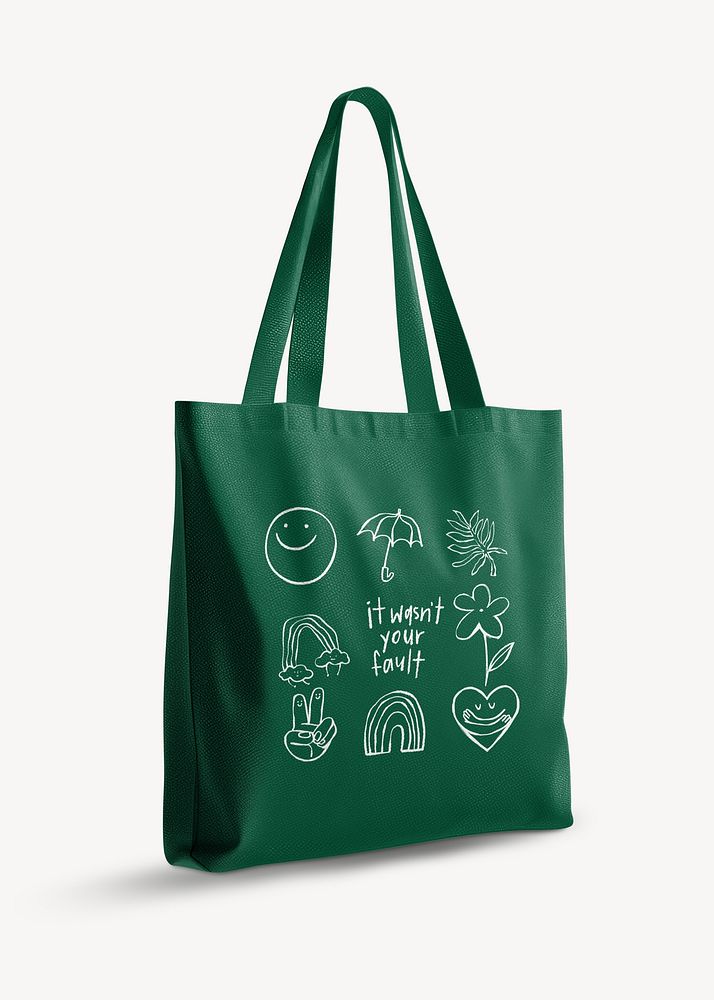 Eco-friendly tote bag mockup psd