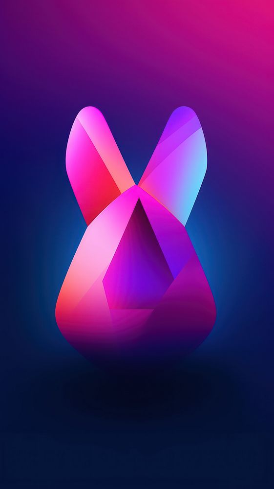 Rabbit lighting graphics purple.