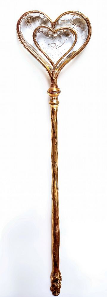 Photo of heart wand weaponry cutlery sword.