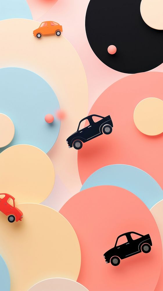 Wallpaper cute cars abstract transportation automobile graphics.