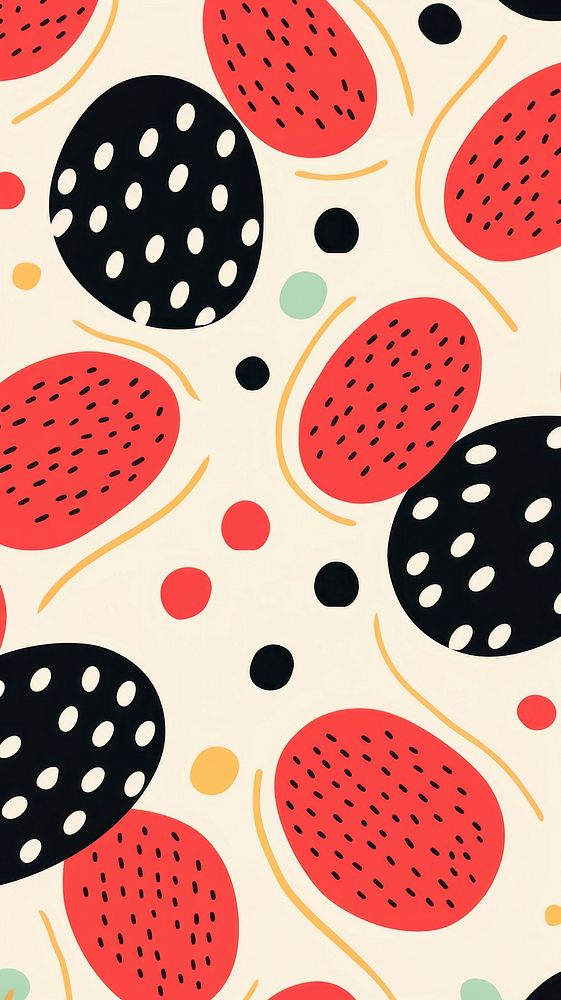 Wallpaper cute strawberrys abstract pattern bathroom applique.