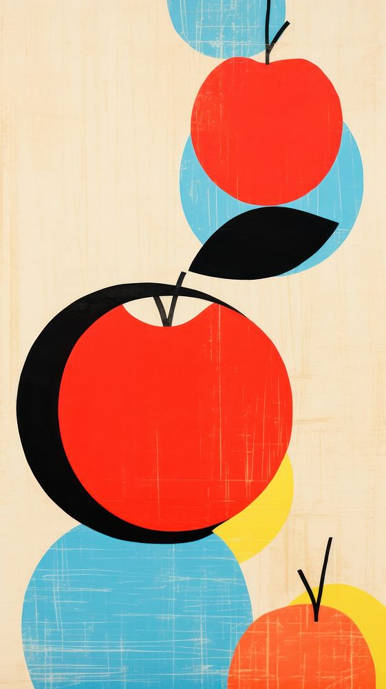 Wallpaper apples abstract painting graphics produce.