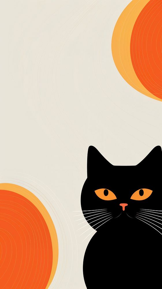 Wallpaper orange cat abstract animal mammal pet.