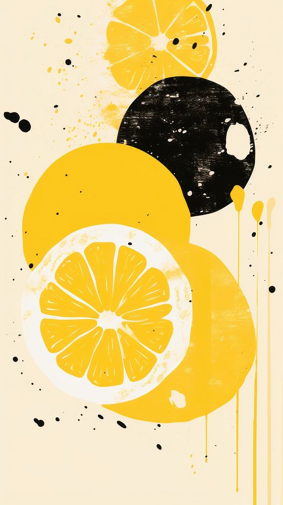 Wallpaper lemons abstract produce orange fruit.
