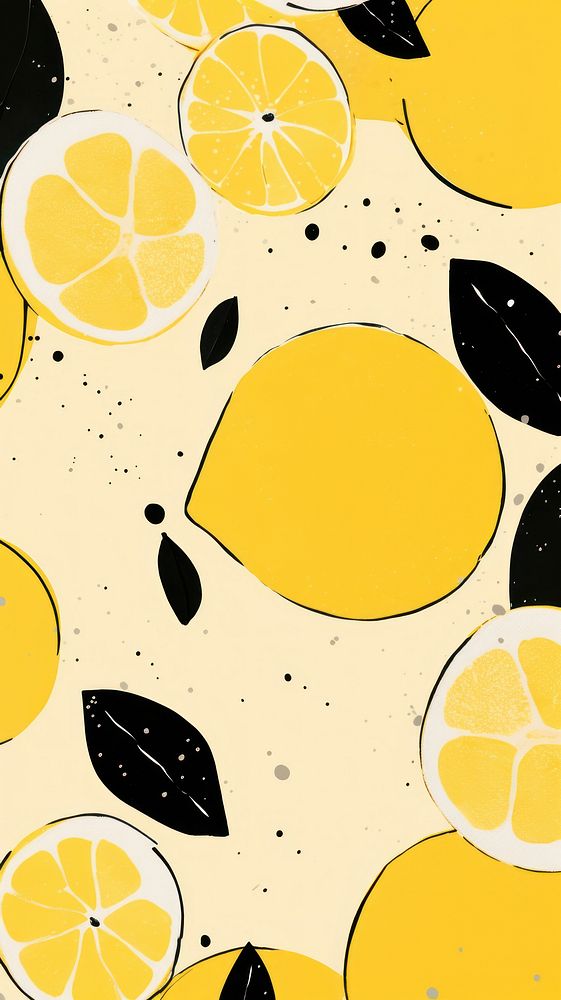 Wallpaper lemons abstract produce orange racket.