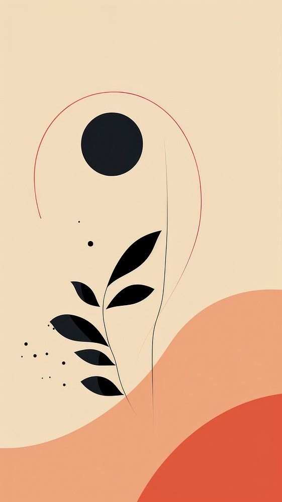 Wallpaper plant abstract graphics painting pattern.