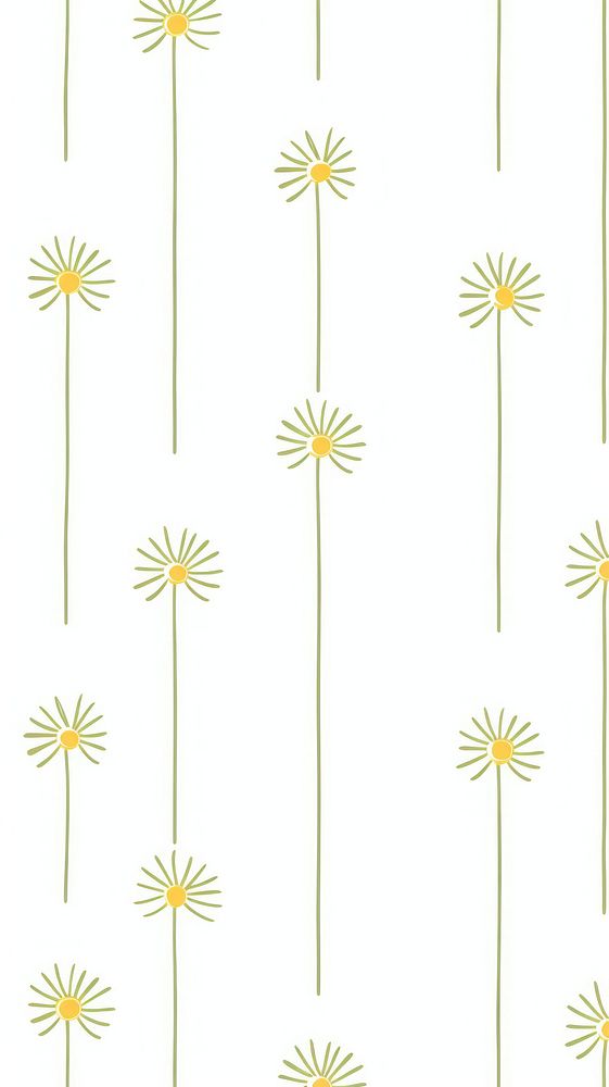 Funky cute daisys wallpaper graphics pattern art.