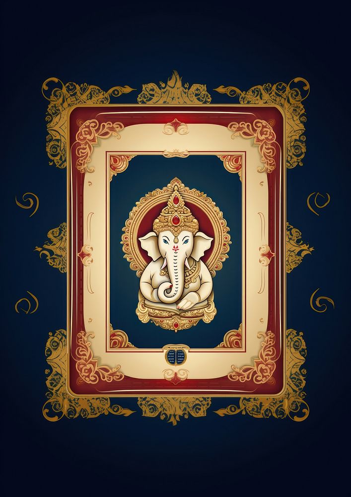 A Lord Ganesha pattern gold accessories.