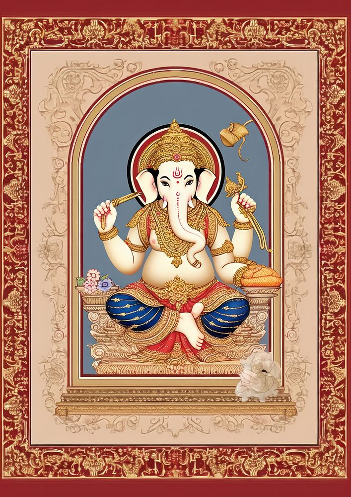 A Lord Ganesha architecture art representation.