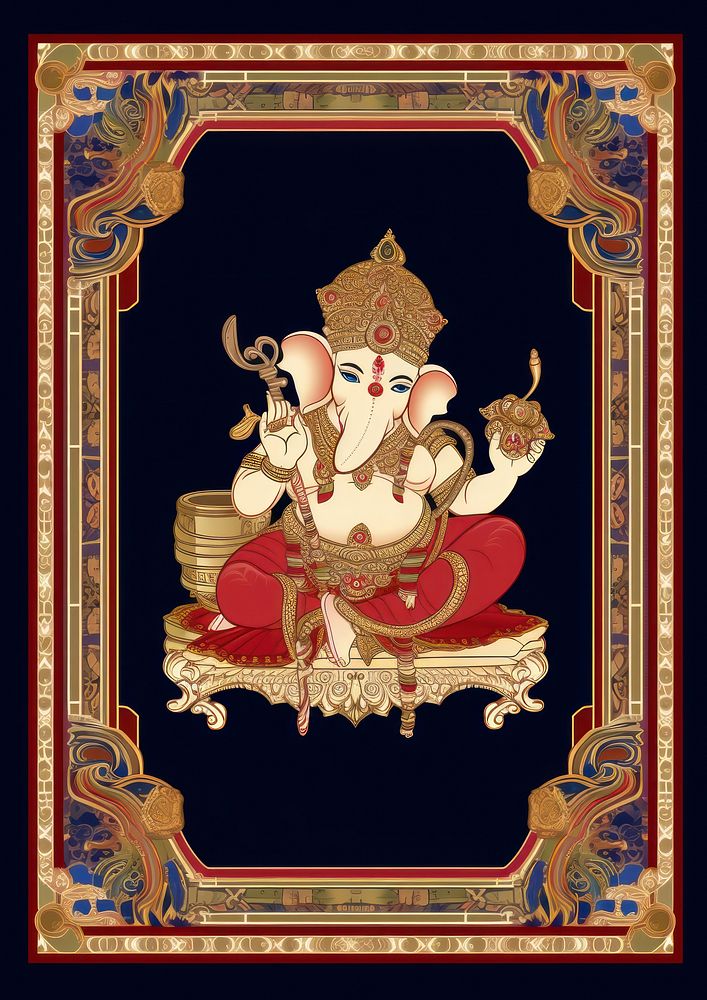 An Ganesha gold representation spirituality.