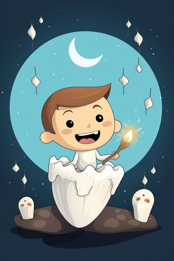 Tooth fairy astronomy outdoors cartoon.