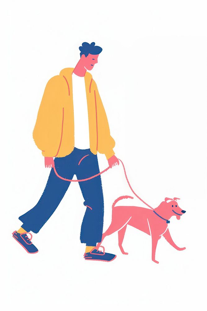 Man walking dog person accessories accessory.