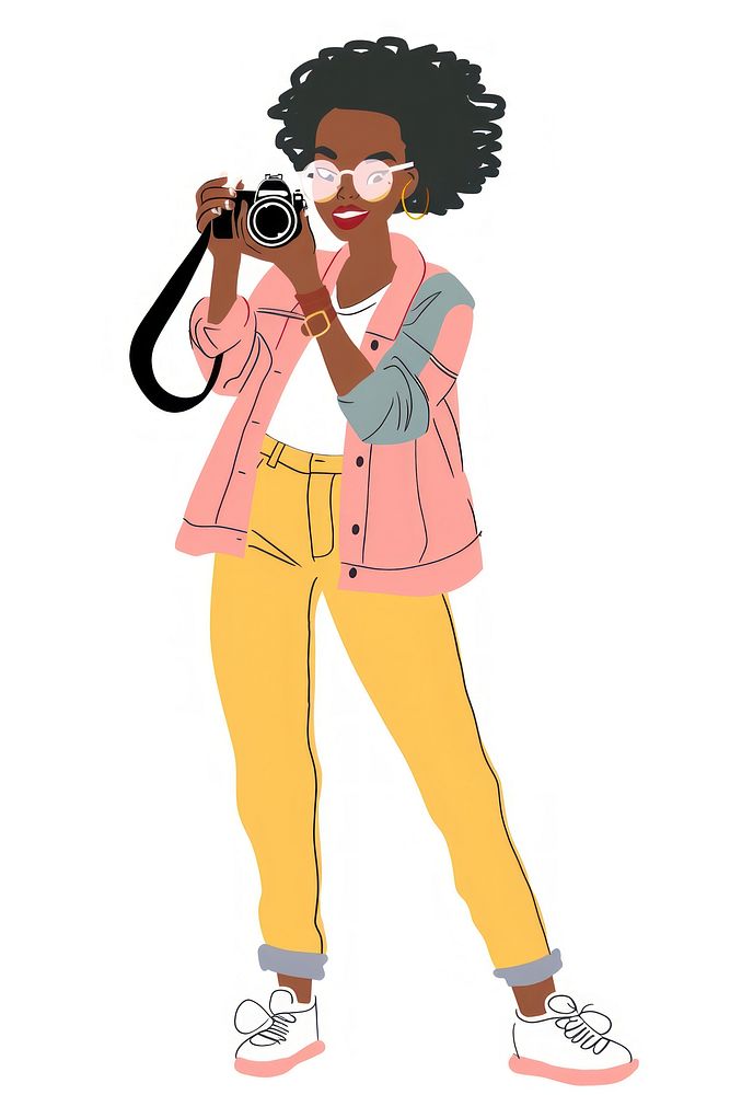 Black woman is photographer person photography clothing.