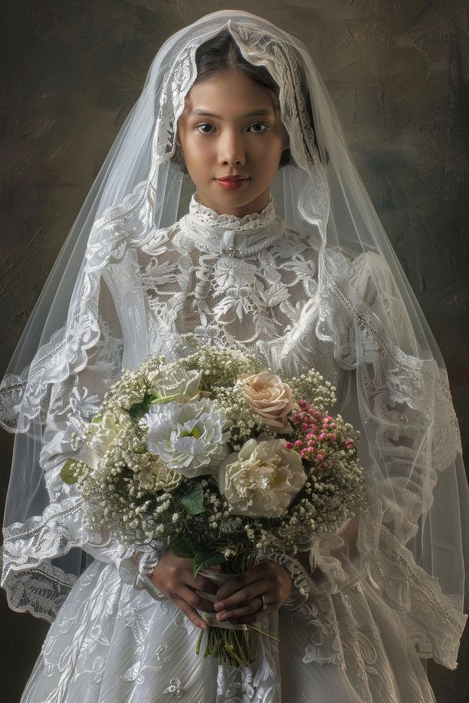 Thai women wedding dress clothing.