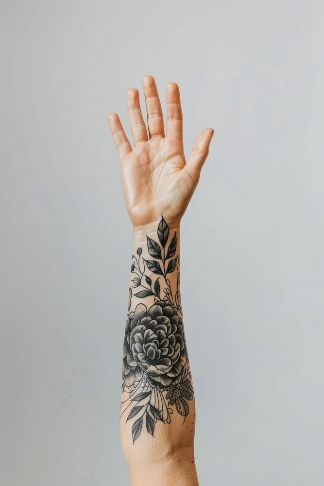 Tattooed hand person finger human.