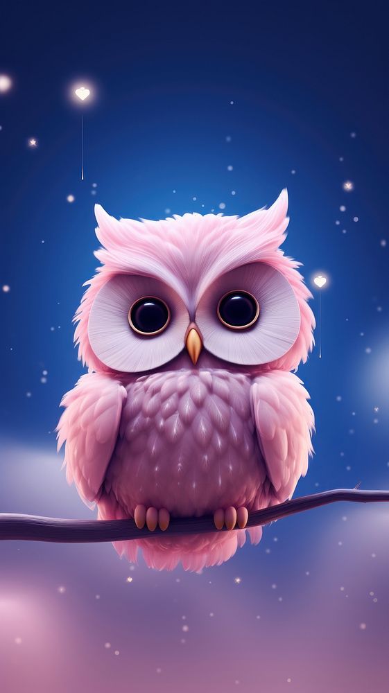 Owl dreamy wallpaper cartoon astronomy outdoors.