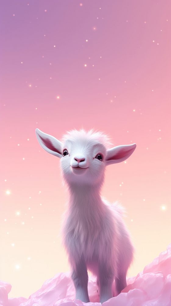 Baby goat dreamy wallpaper livestock animal mammal.