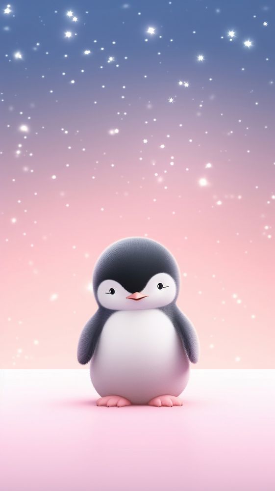 Penguin dreamy wallpaper astronomy outdoors animal.