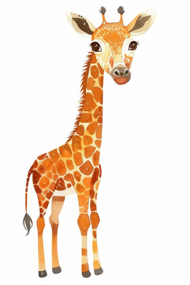 Baby giraffe wildlife animal mammal.