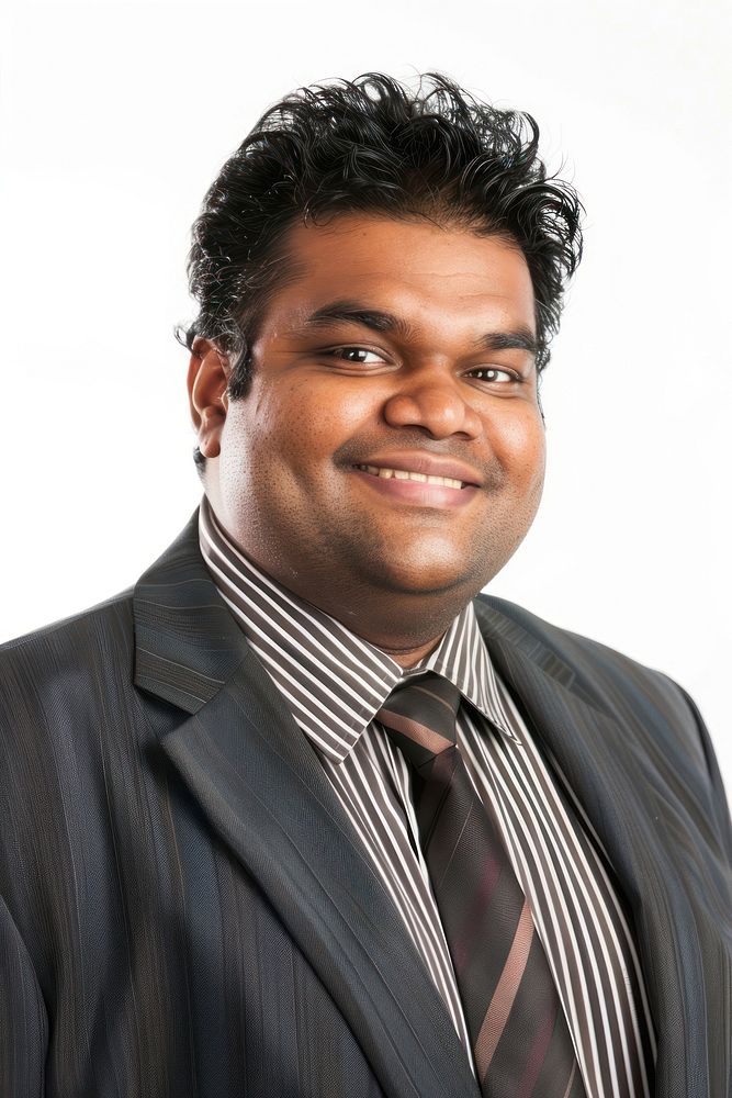 Obese south asian male photo smile man.