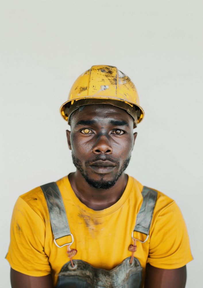 Construction worker black man photo face photography.