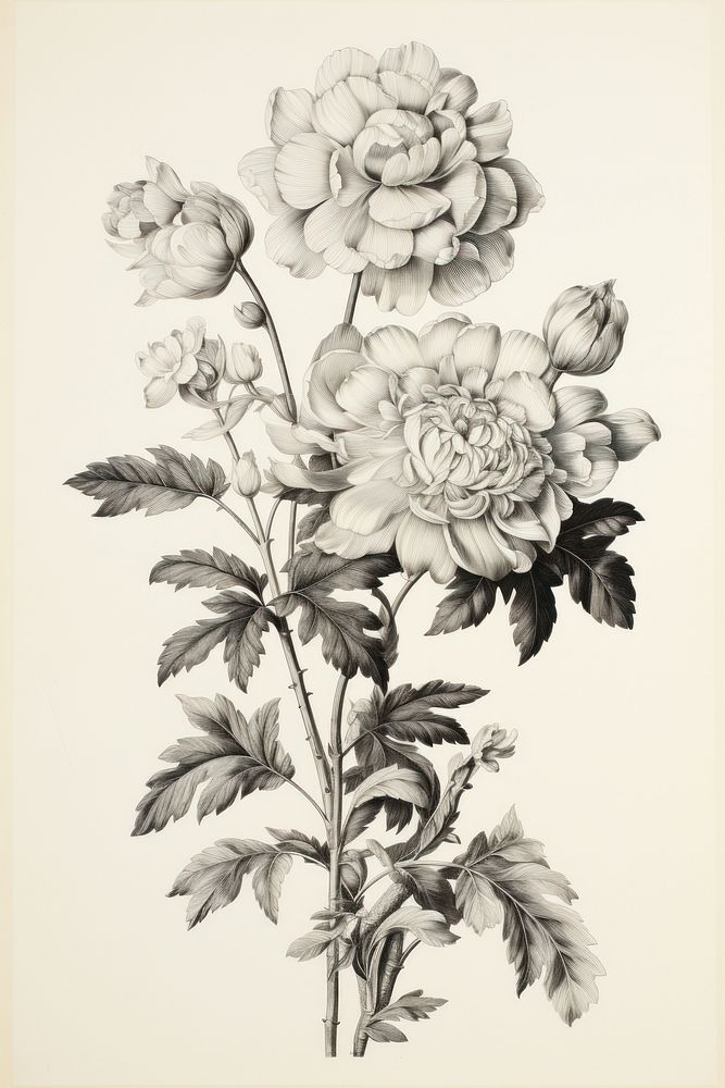 Flower graphics drawing illustrated.