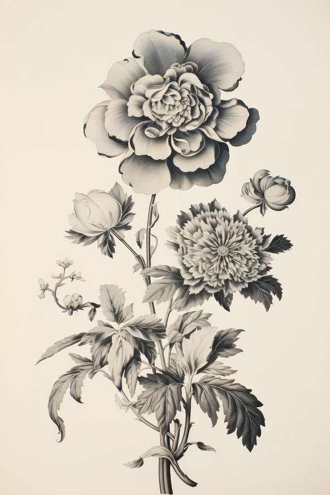 Flower graphics drawing illustrated.